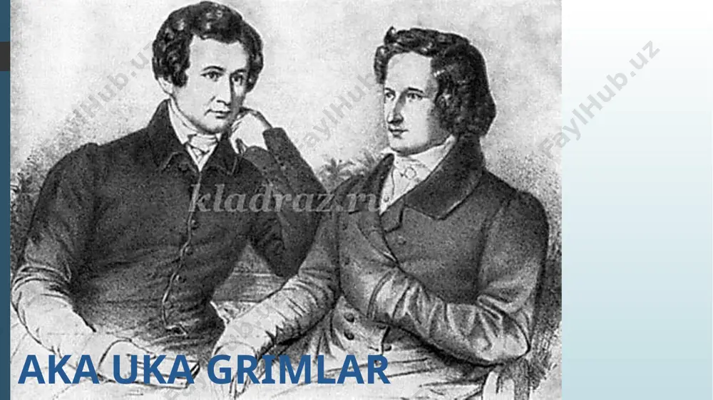 ilolog olimlar sifatida 2 j.li "nemis tili tari-xi" (1848) va 4 j.li "nemis gramma-tikasi" (1819—37) tadqiqotlarini ham yaratga bir bor ekan, bir yo'q ekan, bir qizcha bo'lgan ekan. qizcha meva tergani o'rmonga boribdi va u yerda bir kampirni uchratibdi. - assalomu alaykum, buvijon, - debdi qizcha ochiq chehra bilan. - vaalaykum assalom, - debdi kampir qizchaga. - menga rahm etib, maymunjoningdan ozroq bersang-chi! - marhamat, buvijon, oling, - debdi qizcha maymunjonlarni uzatib. kampir maymunjonni yeb bo'lgach: - sen meni maymunjon bilan siylading, endi men ham senga biron narsa sovg'a qilaman. mana senga xumcha. faqat sen unga qarab: men uchgacha sanasam, qayna, sehrli xumcham, - desang bo'ldi. bir humcha shavla (aka uka grimlar) u mazali shovla pishira boshlaydi. agar xumchani to'xtatishni istasang, unga qarab shunday deysan: - men uchgacha sanasam, qaynashdan to'xta, xumcham. - rahmat, buvijon, - debdi qizcha va xumchani olib, uyiga onasining yoniga ketibdi. ona xumchani ko'rib quvonibdi. dasturxonda …
