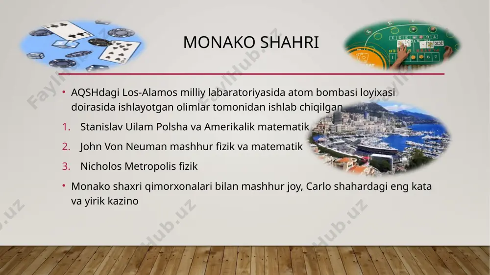 yingi bosqichda, egsnrc yoki geant4 kabi vositalarda haqiqiy misollar bilan ishlaymiz. 1. fotonlarning moddalarga ta’siri fotonlar, elektr zaryadi bo‘lmagan zarrachalar sifatida, moddada bir nechta asosiy ta'sirlarni keltirib chiqaradi: past energiyali fotonlar atomning ichki elektronini chiqarib yuboradi, fotonning energiyasi atomning ionizatsiya qilish energiyasidan yuqori bo‘lishi kerak. elektron butunlay fotonning energiyasini oladi, natijada foton yo‘qoladi.bu hodisa asosan past energiyali fotonlar bilan yuz beradi. foton atomning erkin elektroniga to‘qnashadi so’ng yo‘nalishi va energiyasi o‘zgaradi.bu hodisa o‘rta energiyali fotonlarda ko‘proq uchraydi.fotonning energiyasining bir qismini elektron oladi, fotonning energiyasi kamayadi va yangi sochilgan foton hosil bo‘ladi. bunda yuqori energiyali fotonlar, masalan, rentgen va gamma nurlari orqali keng tarqalgan. 2.foton boshqa elektron bilan to‘qnashadi va yangi foton hosil bo‘ladi. bu hodisa fotonning yo‘nalishini o‘zgartiradi va energiyasini kamaytiradi. foton butunlay yo‘qoladi va uning energiyasi elektronni chiqarish uchun ishlatiladi. juda yuqori energiyali fotonlar modda orqali o‘tar ekan, elektron-pozitron juftligini hosil qiladi. 3.fotonlarning moddalarda harakati va ularning energiya yo‘qotishlari …