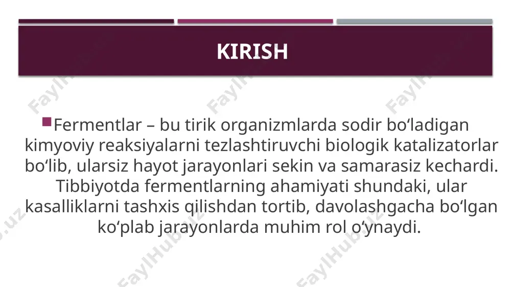 fermentlarning tibbiyotda qoʻllanilishi - Page 3