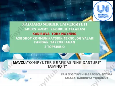 kompyuter grafikasining dasturiy ta’minoti — PDF