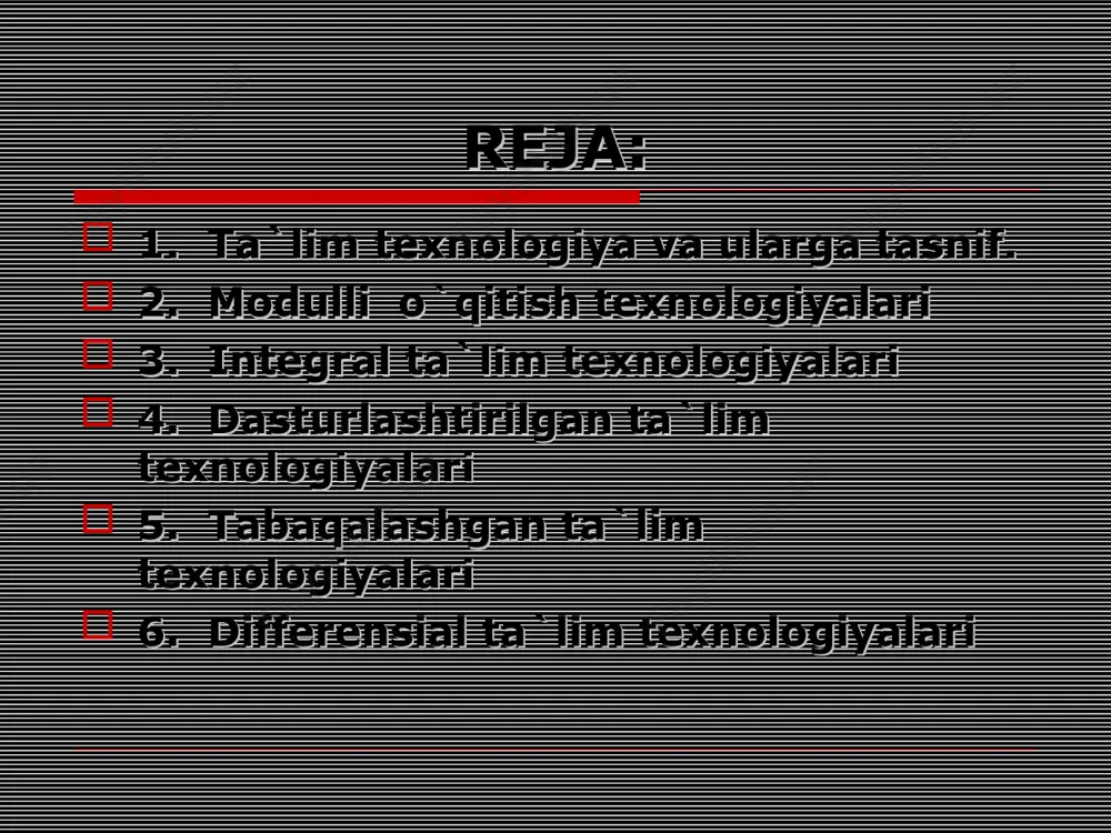 dining moxiyati kanday? «klaster» metodi inglizchadan bir shingil uzum ma’nosini anglatadi. klaster – ta’limda fikrlarning tarmoklanishini bildiradi. bu pedagogik yunalish bulib, u ukuvchilarni biron bir mavzuni chukur urganishlariga yordam beradi. ukuvchilarni mavzuga taallukli tushuncha yoki anik fikrni erkin va ochik ravishda ketma-ketlik va uzviylikda tarmoklashga urgatadi. «klaster» metodidan foydalanganda kanday koidalarga rioya kilish kerak? klasterlarga namuna «skarabey» texnologiyasining moxiyati kanday? «skarabey» interaktiv texnologiya bulib, u ukuvchilarda fikriy bogliklik, mantik, xotiraning rivolanishiga imkoniyat yaratadi. integral ta`lim texnologiyalari integrallashgan bilimlarni shakllantirish tamoyillari: ob’yektivlik — ma’lum bir kurs, bo’lim yoxud mavzuda bir obyektning turli predmetlar bo’yicha obrazlari aks ettirilganda (yer, havo, suv, oziq-ovqat, inson yoki o’simlik, jonzod, magnit yohud elektr maydoni, radiasiya va hokazo); tushunchaviy, ma’lum umumiy ilmiy tushunchalarning bir qanchasi tema, mavzu yoxud kurs tomonida o’z ichiga olinganda (energiya, harorat, modda, informasiya, muvozanat va hokazo); nazariy yoxud konseptual: fizika, kimyo, biologiyada kvant nazariyasi; biologiya, kimyo, astronomiya, texnika va sosiologiyada evolyusion nazariya masalalari …