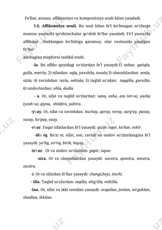 fe’llarning yasalishi - Page 3