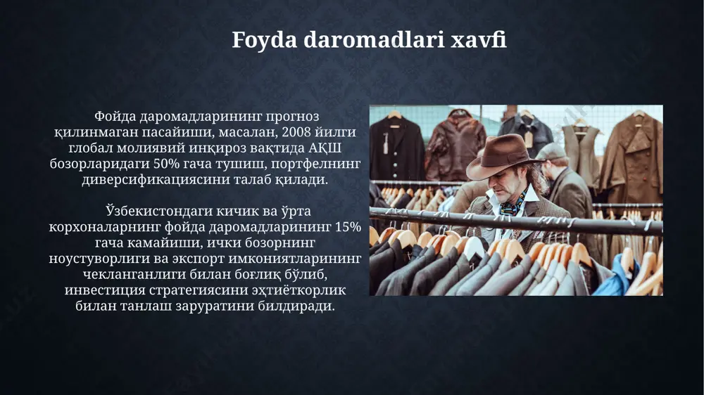 moliya bozori risklari va portfelni boshqarish - Page 4