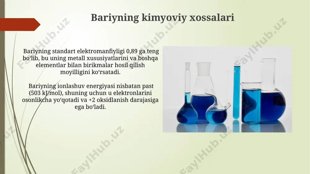 bariy va uning birikmalarini - Page 5