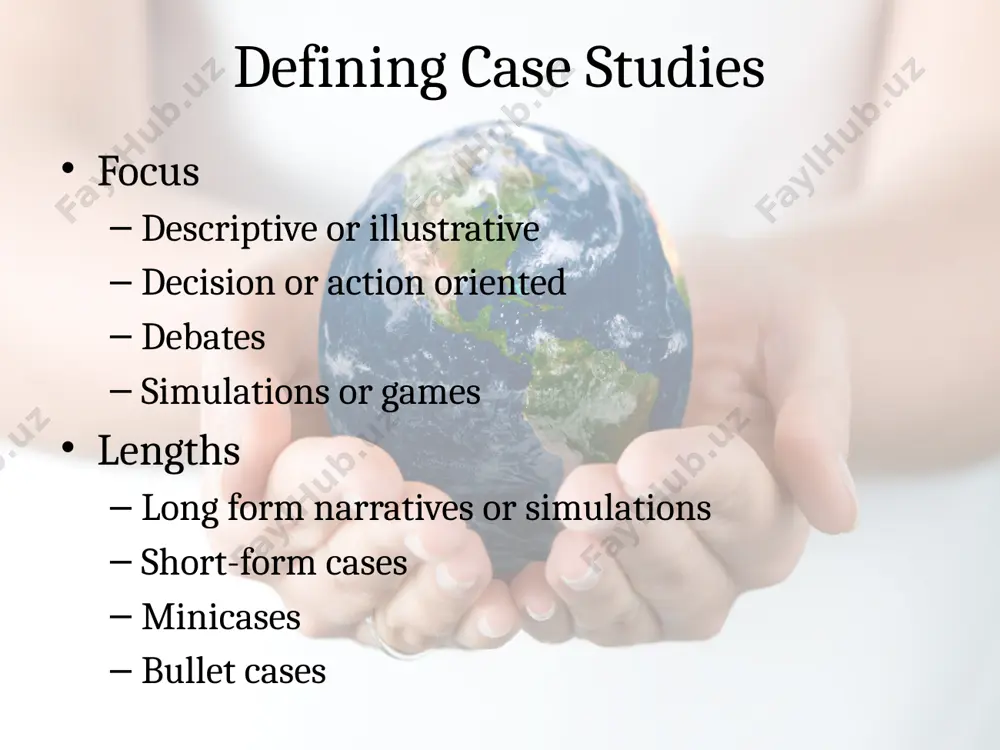 on disclose context questioning to explore relevant angles analysis of the problem application of theory listening carefully, paraphrasing capturing positions and suggested actions clarification of debates - differences, compromises next steps for research, discussion, action lessons evaluation case teaching methods writing cases backwards design open ended, no one right answer presents enough information for analysis presents, not evaluates problem allows for multiple realistic positions use and edit student cases experience with cases in class heightens benefits of case teaching best cases case sites science national center for case study teaching in science engineering and material sciences online ethics center for engineering and research uk centre for materials education business harvard business school university of washington, evans school of public affairs case sites political science or policy harvard university john f. kennedy school of government, case studies in public policy & management mcgill university peacebuilding simulation university of washington, evans school …