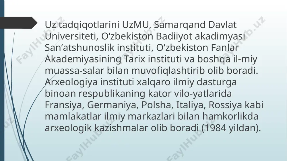 o‘zfa arxeologiya instituti va uning qoshidagi muzey va laboratoriya bilan tanishuv - Page 4