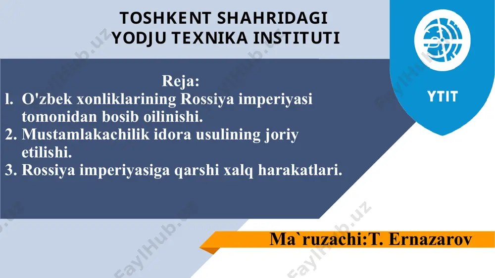 zilib, g`azavot e'lon qilindi. 8 mayda salor kanali bilan darxon arig`i oralig`i (hozirgi pushkin ko`chasi)da alimqul qo`shinlari va rus qo`shinlari o`rtasida jang bo`ldi. rus qo`shinlari yengilib, sho`rtepaga chekindi. 1865-yil 9 mayda alimqul va shahar himoyachilari sho`rtepadagi rus qo`shinlariga qarshi hujumga o`tdi. jangda alimqul og`ir yaralandi va o`sha kuni vafot etdi. 1865-yil 10 mayda toshkentdagi shayxontohur qabristoniga dafn etildi. general chernyayev 14 iyunda janglardan so`ng shaharga kiradi. 1865-yil 17 iyunda qarshilik ko`rsatishning foydasizligini hisobga olgach shahar himoyachilari shaharni topshirish uchun muzokaralarni boshlaydi. shu tariqa toshkent shahri egallandi. rossiya imperiyasi bosib olingan hududlarda 1865-yil 12 fevralda orenburg general – gubernatorligiga bo`ysunuvchi turkiston viloyatini tuzgan k.p. fon kaufman 1867 yil 11 iyulda imperator aleksandr ii turkiston general – gubernatorligi tashkil qildi. 1-general – gubernator qilib general k.p. fon kaufman tayinlandi. fon kaufmanga imperatori tomonidan katta vakolatlar bitilgan «oltin yorliq» olgan. unga ko`ra u urush e'lon qilish, sulh tuzish harbiy–ma'muriy, moliyaviy, fuqarolik ishlarini hal …