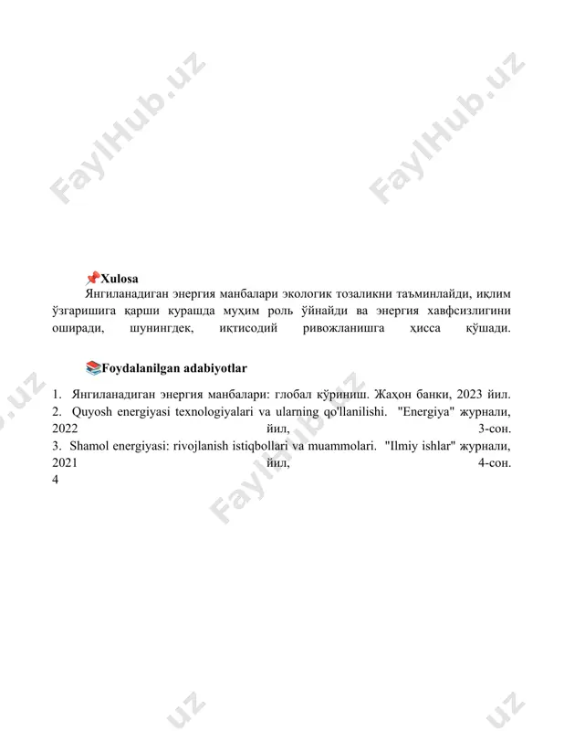 qayta tiklanuvchi energiya manbalari - Page 5