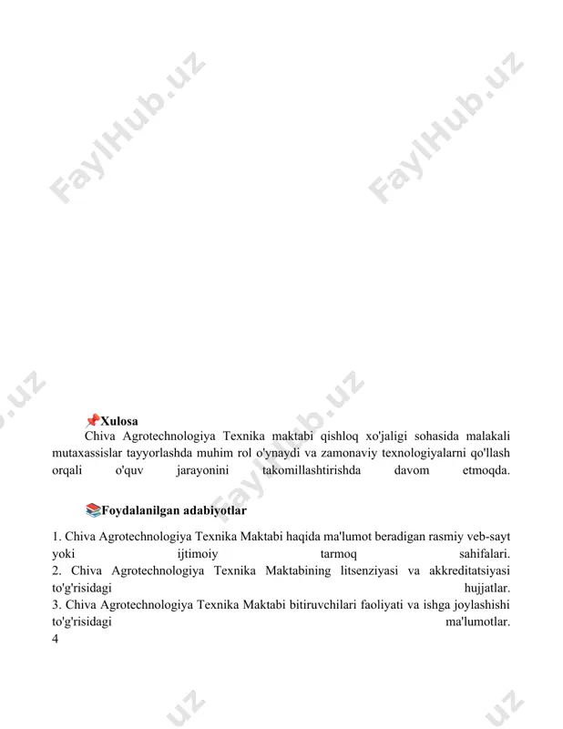 xiva agrotexnologiyalar texnikumi - Page 5