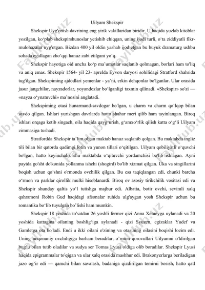 uilyam shekspir — DOC