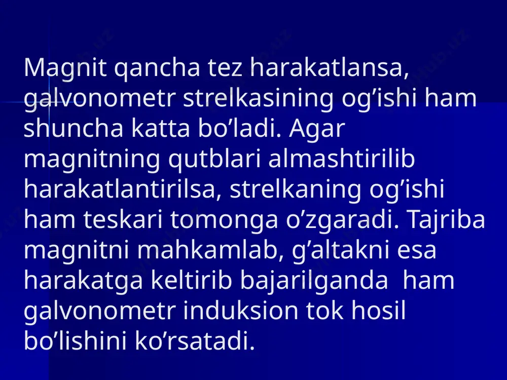elektromagnit induksiya xodisasi. induksiya eyk si. induksiyaviy elektr maydon - Page 5