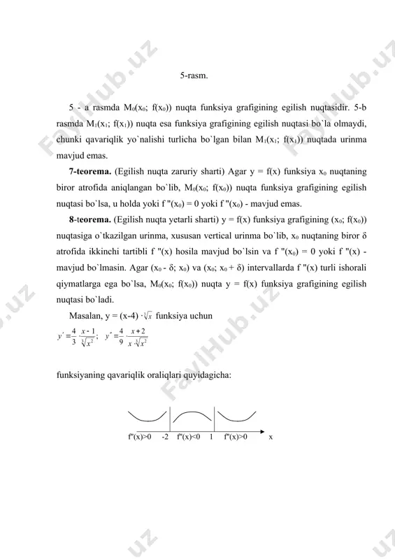 funksiyani hosila yordamida to`la tekshirish va uning grafigini chizish - Page 5