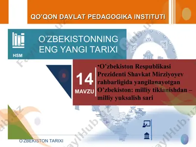 o’zbekistonning eng yangi tarixi — PPT