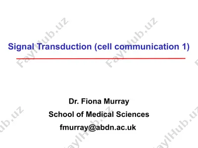 signal transduction (cell communication 1) — PPTX