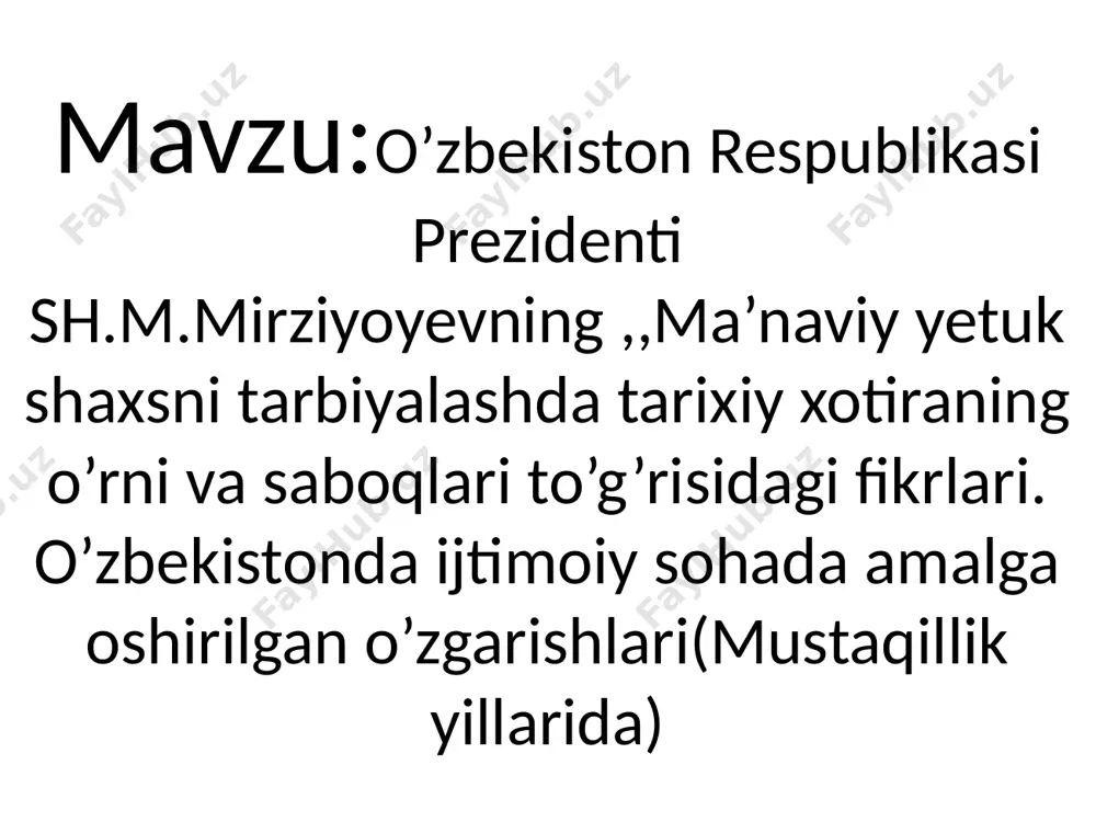 tan tarixini o‘rganish, uning uslubiyatiga, “oq dog‘lari”ga doir masalalar faol muhokama etila boshlandi. ijtimoiy-gumanitar fanlarda jamiyat va shaxs masalalari, madaniy meros, til muammolari kabi masalalarni hal etishga intilish yuzaga keldi. bu masalalarga bag‘ishlangan ilmiy, ayniqsa, publitsistik maqolalar gazeta va jurnallar sahifalarida muntazam bosilib turdi. ana shunday masalalar sirasiga kiradigan voqelikni xotirlab, prezident shavkat mirziyoyev: “barchangiz yaxshi eslaysiz, muhtaram yurtboshimizning tashabbuslari bilan istiqlolga erishganimizning ikkinchi yili sharof rashidovning nomi to‘la–to‘kis oqlandi. o‘sha yili u kishining 75 yilligi yurtimizda keng nishonlandi”, deya ta’kidlaydi. tariximiz, eng avvalo o‘tgan buyuk siymolar xalq orasidan chiqqan shu omma taqdiri bilan hamnafas ajdodlarimiz hayot yo‘lida, ularning vatan oldidagi benazir xizmatlarida yaqqol namoyon bo‘ladi. ana shu buyuk zotlarimizning bebaho merosi hamisha boshimizni baland, qaddimizni tik qiladi, o‘zbek millatining kelajagi buyuk davlat qurishda jahon ayvonida turib, o‘z iymoni, e’tiqodlari, ma’naviy ruhlari bilan qo‘llab-quvvatlab, olg‘a etaklaydi. mustaqillik bergan buyuk ne’matlardan biri ham shundaki, millatimizni o‘tmishi kamida uch ming yilga borib …