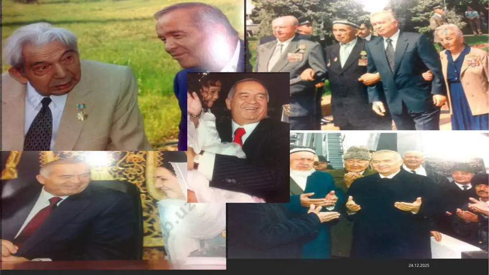 la avloniy, m.bexbudiylarni ham xalq dushmanlari deb e’lon qilgan edi. qayta qurish va oshkoralik davrida shu jabrdiyda yozuvchilar oqlandi. ularning asarlariga eng birinchi bo‘lib murojaat etildi, bosib chiqarildi. bu milliy o‘zlikni anglashga katta xizmat qildi. sharof boshbekovning “temir xotin” asarida birinchi bor muhim ijtimoiy muammolar ko‘tarildi. unda ma’muriy buyruqbozlik, paxta yakkahokimligi muammolari, xalq tarixi, ekologik muammolar tanqid qilindi. teatr san’ati ham tanazzulga yuz tutgan bo‘lib, 80 –yillarda 600 ta repertuardan faqatgina 55 tasigina mahalliy dramaturglar asarlari сб 07.01.23 islom abdug‘aniyevich karimov 1938 yil 30 yanvarda samarqandda tug‘ilgan. о‘rta osiyo politexnika instituti va toshkent xalq xо‘jaligi institutini tugatgan. 1960 yildan «tashselmash» zavodidi avval master yordamchisi, sо‘ng master, texnolog. 1961 yildan chkalov nomidagi toshkent aviatsiya ishlab chiqarish birlashmasida avval muhandis, sо‘ngra yetakchi muhandis-konstruktor. 1966-1983 yillarda о‘zbekiston davlat plan komitetida fan va yangi texnikani joriy etish bо‘limining bosh mutaxassisi, sо‘ngra respublika davlat plan komiteti raisining birinchi о‘rinbosari. 1983 yildan о‘zbekiston moliya vaziri. 1986 …