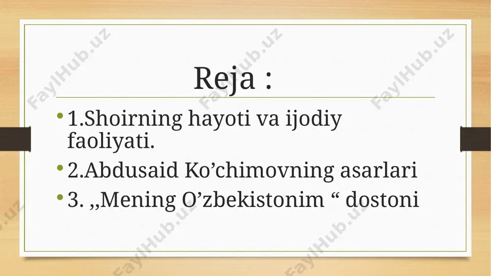 vaylash mavzuidagi asarlari uchun xalqaro yunesko mukofoti, «halqa» kitobi uchun g‘afur g‘ulom nomidagi mukofot berilgan. a.ko‘chimov o‘zbekiston respublikasida xizmat ko‘rsatgan jurnalist unvoni, «shuhrat» medali, «mehnat shuhrati» ordeni bilan taqdirlangan. 1990-1994 yillarda o‘zbekiston oliy soveti deputatligiga, 1994-1999 va 1999-2004 yillarda o‘zbekiston respublikasi oliy majlisi deputatligiga saylangan. mehnat faoliyatini “oʻqituvchi” nashriyotidan boshlagan. keyinchalik bolalar gazetasida, “sharq yulduzi” jurnalida, oʻzbekiston yozuvchilar uyushmasida, oʻzbekiston respublikasi vazirlar mahkamasi boʻlim mudiri, oʻzbekiston milliy teleradiokompaniyasi raisi va boshqa qator masʼul lavozimlarda faoliyat olib borgan. yigirmaga yaqin sheʼriy va nasriy kitoblari chop etilgan. «akademnashr»dan taniqli shoir va yozuvchi, yetmish bahorni qarshilagan abdusaid ko‘chimov qalamiga mansub saylanmaning i-jildi (nazm) chop etildi. muallif 1967-yildan boshlab yozilgan barcha she’rlar va to‘rtliklarini qayta saralab, yagona kitob holiga keltirgani e’tiborga molik. ma’naviy xazina avvalida eng oliy umuminsoniy qadriyatlar – vatan ta’rifi, istiqol madhi, turkiston-turon birligi, ulug‘ tariximiz haqida boradi. bundan keyingi qismlarda oliyjanob insoniy fazilatlar, onalar mehri tuganmasligi, urushning qabohatligi mavzulari o‘z ifodasini …