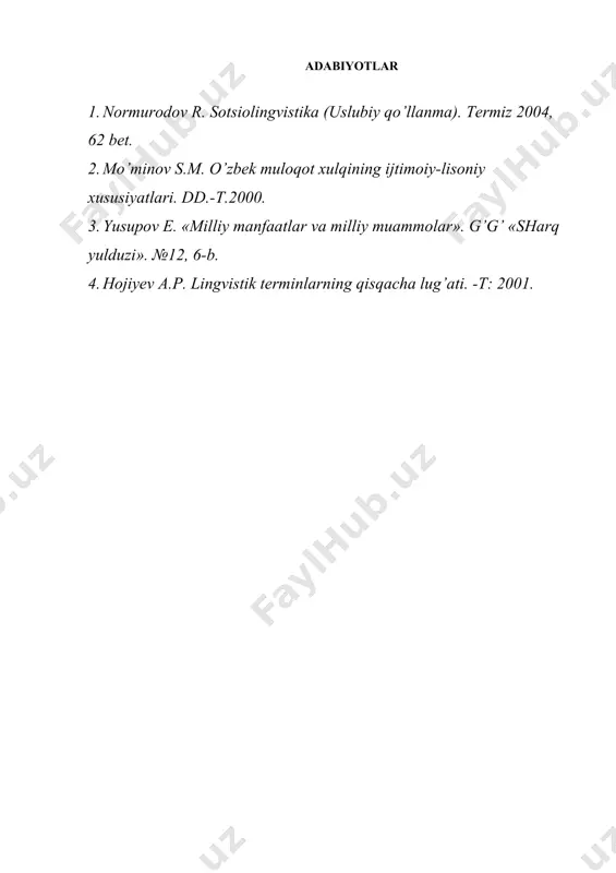 sinxron sotsiolingvistikaning mazmuni va mundarijasi - Page 5