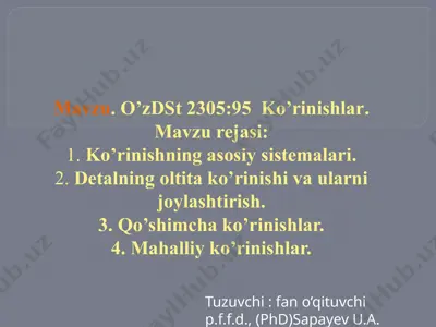 o’zdst 2305:95 ko’rinishlar — PPTX