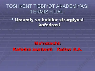 transfuziologiya asoslari — PPT