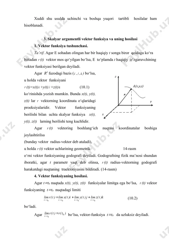 parametrik ko‘rinishda berilgan funksiya tushunchasi. parametrik ko‘rinishda berilgan funksiyaning hosilasini topish - Page 5