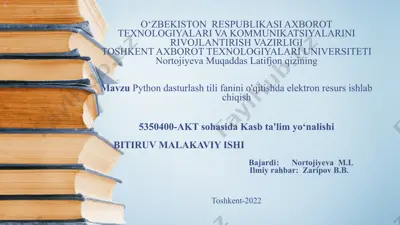 python dasturlash tili — PPTX