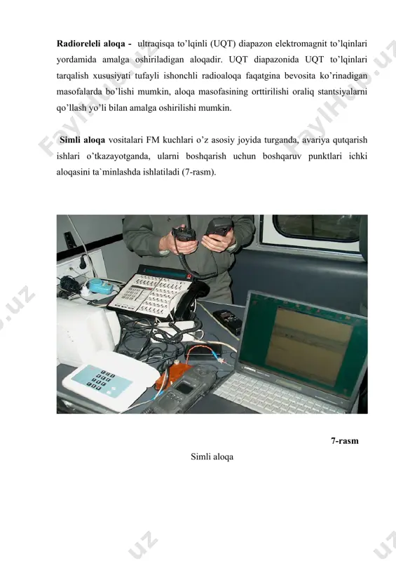 аloqа vа xаbаrlаsh xizmаtini tаshkil etish hаmdа uning kuch vа vositаlаri tаrkibi - Page 5