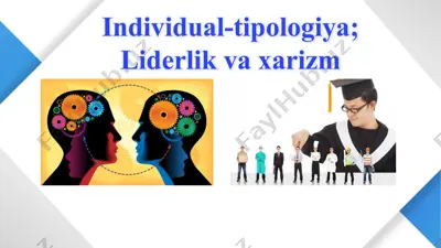 individual-tipologiya; liderlik va xarizm 2 — PPTX