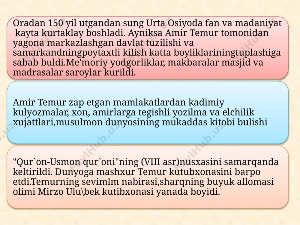 ri,qabr ustiga qo`yilgan qur`onni samarqanddan bosib olgan be xisob o`ljalari ichida olib keladi. ammo temur qabir toshi yo`lda sinib qolganlii sababli tezlikda qaytaradi. image1.jpeg /docprops/thumbnail.jpeg