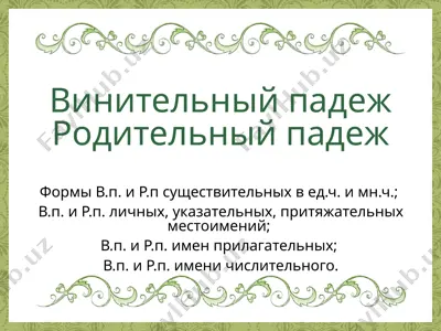 винительный падеж — PPTX