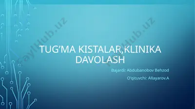 tug'ma kistalar — PPTX