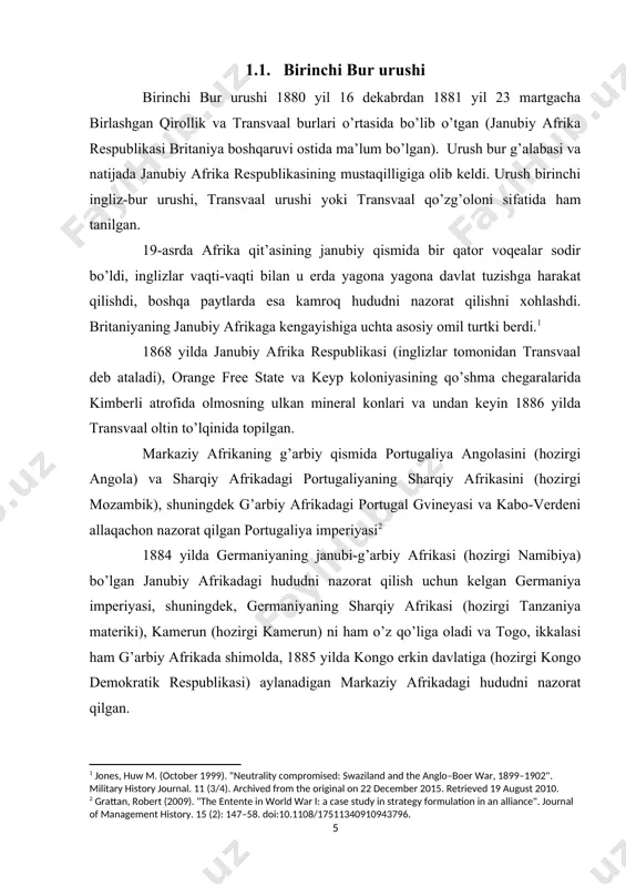 vana mamlakati o’sha paytda deyarli iqtisodiy ahamiyatga ega bo’lmagan bo’lsa-da, " missionerlar yo’li " u orqali shimoldan uzoqroq hududga o’tgan. 1884 yilda nemislar damaralend va namakulandni (zamonaviy namibiya) qo’shib olgandan so’ng, 1885 yilda inglizlar bechuanalendni ikki qismga qo’shib oldilar: bechuanalend protektorati (zamonaviy botsvana) va britaniya bechuanalend (keyinchalik keyp koloniyasining bir qismi).[footnoteref:4] [4: "role of black people in the south african war". www.sahistory.org.za. sa history online. 31 march 2011.] blaauwberg jangidan so’ng (1806) buyuk britaniya 1815 yilda napoleon urushlaridan keyin janubiy afrikadagi yaxshi umid burnini gollandlardan rasman sotib oldi. golland tilida so’zlashuvchi ko’chmanchi fermerlarning ma’lum guruhlari britaniya nazorati ba’zi iqtisodiy foyda keltirgan bo’lsa ham, britaniya boshqaruvidan norozi edi. bur dehqonlarining ketma-ket ko’chish to’lqinlari ( trekburs deb nomlanadi, bu so’zma-so’z "sayohat qiluvchi dehqonlar" degan ma’noni anglatadi) avval qirg’oq bo’ylab sharqdan natalgacha, keyin shimoldan ichki qismlarga qarab o’rganib, oxir-oqibat respublikalar nomi bilan mashhur bo’lgan respublikalarni o’rnatdi. inglizlar trekburlarning keypdan uzoqlashishini to’xtatishga harakat qilishmadi. …