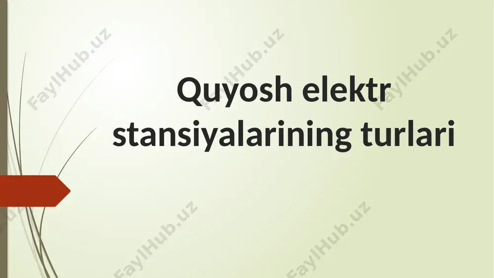 turdagi stantsiyalarda nisbatan yuqori samaradorlik (taxminan 20%) va yuqori quvvat olish mumkin.. quyosh energiyasi tizimlarini to'playdigan elektr minoralarida geliostatlar deb nomlanuvchi ko'p sonli tekis, quyoshni kuzatuvchi nometall quyosh nurini baland minora tepasidagi qabul qilgichga qaratadi. qabul qilgichda isitiladigan issiqlik o'tkazuvchi suyuqlik ishchi suyuqlikni isitish uchun ishlatiladi, bu esa o'z navbatida an'anaviy turbinali generatorda elektr energiyasini ishlab chiqarish uchun ishlatiladi. ba'zi quvvat minoralari issiqlik o'tkazuvchi suyuqlik sifatida suv/bug'dan foydalanadi. boshqa ilg'or dizaynlar quvvat aylanishi haroratini maksimal darajada oshirish uchun yuqori haroratli erigan tuzlar yoki qumga o'xshash zarralar bilan tajriba o'tkazmoqda. ivanpah quyosh elektr ishlab chiqarish tizimi aqshdagi eng yirik konsentrlangan quyosh issiqlik stansiyasi boʻlib, kaliforniyaning mojave choʻlida joylashgan zavod 173 500 geliostatdan foydalangan holda 392 megavatt elektr energiyasi ishlab chiqarishga qodir, ularning har biri quyosh nurini uchta quyosh energetikasi minoralariga qaratuvchi ikkita oynaga ega. aqshdan tashqari, ispaniyada bir nechta quvvat minoralari tizimi mavjud. planta solar 10 va planta solar 20 mos …
