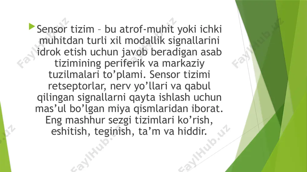 sensor tizimlar faoliyatining biokimyoviy asoslari - Page 5