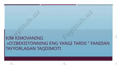 o'zbekistonning xx asr 80-yillari ta'rikhi — PPTX