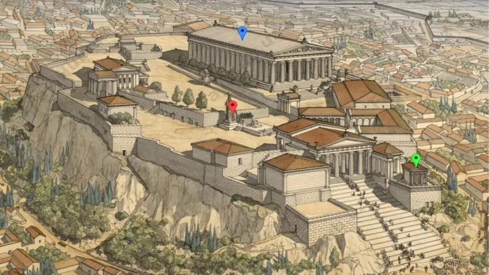 lateya shahri bo‘lgan. delfa qadimgi elladaning diniy markazi vazifasini o‘tagan. par­nasdan shimolda yunonistonning eng kichik viloyati – dorida (185 kv.km) bo‘lgan. ko‘rinishidan doriylar shu yerda ilk bor o‘rnashganlar. fokidadan g‘arbga agra, evitan nomidagi illiriya qabilalari yashagan tog‘li va ozroq unumdor vodiyga ega bo‘lgan etoliya viloyati joylashgan. afinaning dengiz yo‘lini salamin oroli to‘sib turadi. salamin uchun afina megara va egina bilan uzoq urush olib borgan. faqat eginaning bo‘ysundirilishi afinaning dengiz savdosiga yo‘l ochdi. korinf va saronik qo‘ltiqlari orasidagi tog‘lik hudud­da megara shahri joylashgan. korinf qo‘ltig‘idan so‘ng pele­ponnes yarim oroliga o‘tish mumkin. uning markazida arkadiya balandligi turadi. lakoniya va messeniya viloyatlari yarimorol g‘arbida joylash­gan. bu viloyatlarda g‘alla ekilgan. messeniyadan shimolda eli­da viloyati joylashgan bo‘lib, alfey va kladey daryolari qo‘shilish joyida har 4 yilda bir marta olimpiya o‘yinlari o‘tkaziladigan olimpiada shahri joylashgan. elidadan shimolda axeya viloyati turadi. yunonistonning iqlimi yumshoq, harorati 16 c ni tashkil eta­di. landshafti qadimda hozirgidan farq qilgan. qalin o‘rmonlar …