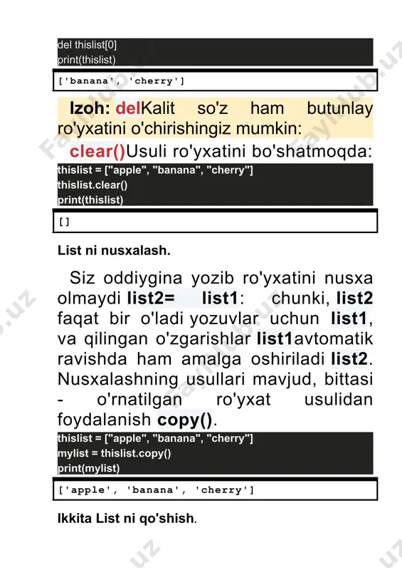 python dasturlash tilida to‘plamlar bilan ishlash - Page 5