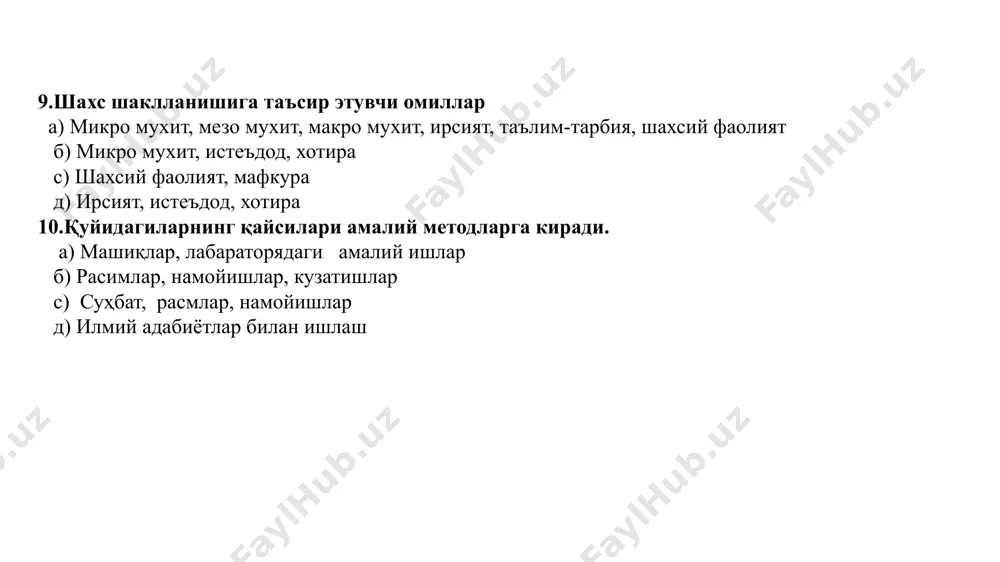 mustahkamlash uchun testlar - Page 4