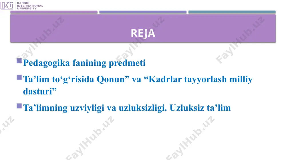 ushunchalar qo‘llaniladi: davlat akkreditatsiyasi davlat ta’lim muassasasi davlat ta’lim standartlari davlat ta’lim muassasalari va tashkilotlari, shuningdek nodavlat ta’lim tashkilotlari faoliyatining davlat ta’lim standartlari va davlat ta’lim talablariga hamda o‘quv dasturlariga muvofiqligining davlat tomonidan e’tirof etilishi hamda ularning bitiruvchilariga ma’lumot to‘g‘risidagi hujjatlarni topshirish huquqining taqdim etilishidan iborat jarayon; davlat hokimiyati va boshqaruvi organlari tomonidan davlat mulki bo‘lgan mol-mulk negizida tashkil etilgan, davlat ta’lim standartlariga va davlat ta’lim talablariga muvofiq ta’lim beradigan muassasa; davlat tomonidan ta’limning mazmuni va sifatiga nisbatan belgilanadigan talablar majmui; davlat ta’lim talablari ta’limning tuzilmasiga, mazmuniga va uni amalga oshirish shart-sharoitlariga, shuningdek ta’lim oluvchilarning jismoniy, shaxsiy, intellektual, ilmiy hamda kasbiy sifatlariga qo‘yiladigan majburiy talablar; malaka shaxsning kasbiy faoliyatning muayyan turini bajarishga tayyorgarligini ifodalaydigan, ma’lumot to‘g‘risidagi tegishli hujjat bilan tasdiqlanadigan bilim, qobiliyat, mahorat va ko‘nikmalar darajasi; mutaxassislik malaka berish bilan yakunlanadigan muayyan kasbiy tayyorgarlik turining nomi; nodavlat ta’lim tashkiloti — davlat ta’lim standartlari, davlat ta’lim talablari va o‘quv dasturlariga muvofiq …