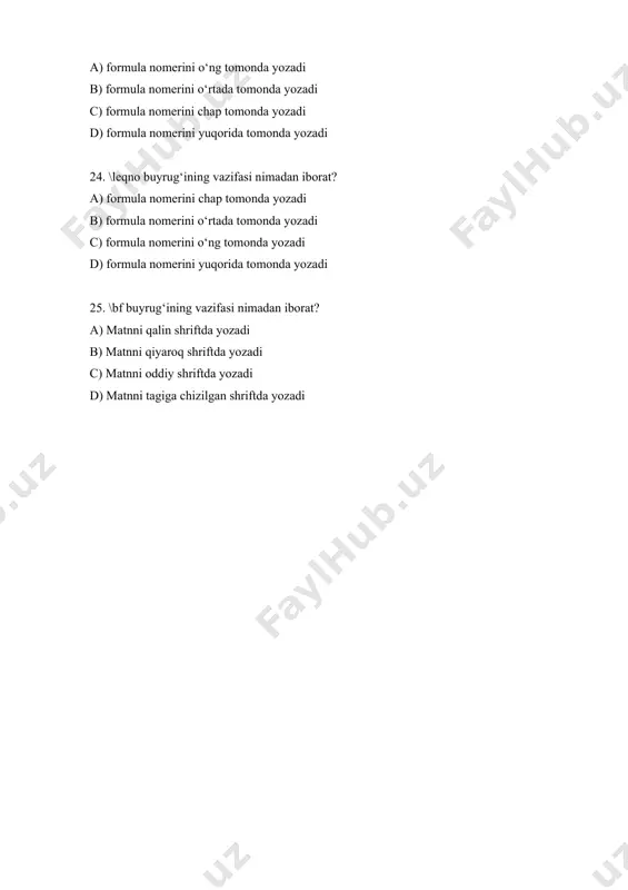 latexda sodda savollar - Page 5