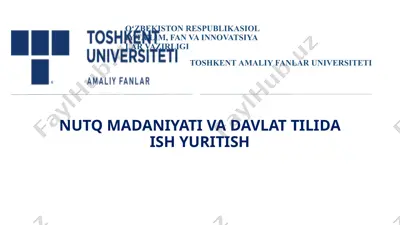 adabiy til haqida — PPTX