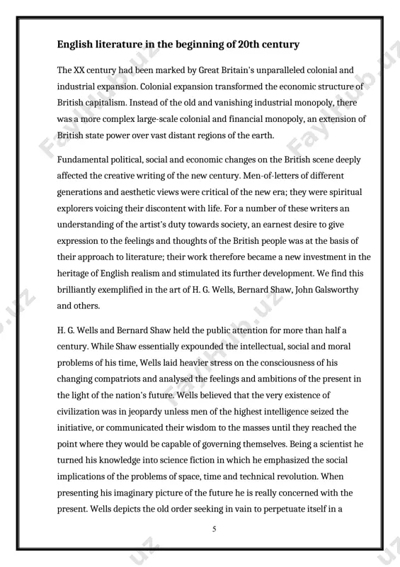 rnists to put forward a program of some consistency were the "imagists" — a group formed shortly before world war i and listing among its members e. pound, t. e. hulme, r. aldington, and others. the theoretical concepts of the group were put forth in the writings of т. е. hulme. the imagists scornfully rejected melodious, rhythmically flowing verse abounding in poetic imagery or a logical, straightforward prose style, in short, all that is commonly denoted by poetic and prose diction. the two most prominent figures in modernist literature were thomas s. eliot in poetry and james joyce in prose. eliot's major poetic creation the waste land was a model for poets, for it became a symbol of the world's sickness, of a civilization gone to seed. the waste land is a world of spiritually displaced people of every nationality and creed, of people emotionally and intellectually starved and hopelessly …