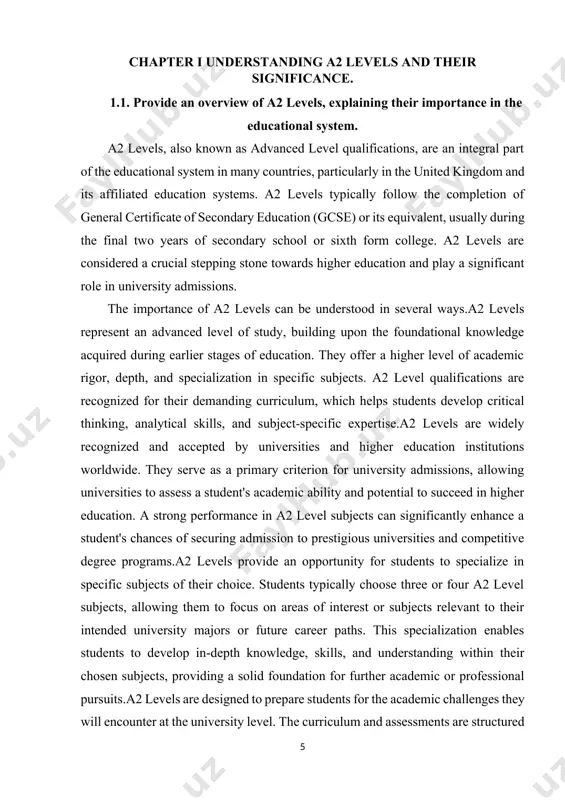 ned to prepare students for the academic challenges they will encounter at the university level. the curriculum and assessments are structured to develop independent research skills, critical analysis, essay writing abilities, and effective time management. successfully completing a2 levels equips students with the necessary skills and knowledge to thrive in higher education settings.alongside subject-specific knowledge, a2 levels foster the development of transferable skills that are highly valued in both academia and the workplace. these skills include critical thinking, problem-solving, communication, research abilities, and independent study skills. a2 level students are encouraged to think critically, analyze information, construct arguments, and present their ideas effectively – skills that are applicable across various academic disciplines and professional contexts.in summary, a2 levels hold significant importance in the educational system as they provide a challenging academic curriculum, serve as a gateway to higher education, allow for subject specialization, prepare students for university-level study, and develop …