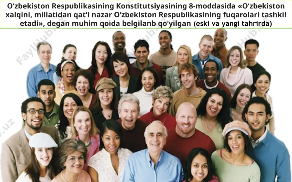 iga imkon tug‘dirmoqda uchinchidan, millatlararo va konfessiyalararo munosabatlardagi uyg‘unlik xalqlarning ma’naviy boyligi manbayi hisoblanadi va davlatlarning siyosiy va ijtimoiy-iqtisodiy taraqqiyotiga ijobiy ta’sir ko‘rsatadi. turli madaniyat va din vakillari o‘rtasidagi muloqotlar kelishuv va o‘zaro ishonchga erishish yo‘llaridan biri sanaladi to‘rtinchidan, mutaxassislar fikricha, bir-biridan farq qiladigan 2 xil bag‘rikenglik tushunchasi mavjud: formal – tashqi ko‘rinishdagi bag‘rikenglik va ichki – pozitiv bag‘rikenglik. formal ravishdagisi boshqa kishining diniy e’tiqodiga nisbatan toqatlilikni, unga qarshi kurashmaslikni anglatsa, ichki – ijobiysi esa boshqa dinlarni yaxshi bilishni ham taqozo etadi bugun respublikada 16 ta diniy konfessiyaga mansub 2238 ta diniy tashkilot – imom buxoriy nomidagi toshkent islom instituti, 9 ta o‘rta maxsus islom bilim yurti, pravoslav va protestant seminariyalari faoliyat olib bormoqda 1999-yilda o‘zbekiston respublikasi birinchi prezidenti islom karimovning tashabbusi bilan markaziy osiyoda yagona bo‘lgan toshkent islom universitetiga asos solindi prezidentning 2017-yil 27-martdagi «o‘zbekiston respublikasi vazirlar mahkamasi huzurida imom buxoriy xalqaro ilmiy-tadqiqot markazini tashkil etish chora-tadbirlari to‘g‘risida»gi qaroriga …