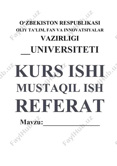 openshop internet-do'koni web-saytini loyihalash — DOCX