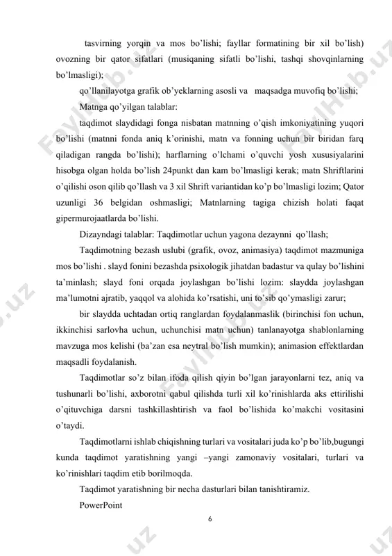 katta ekranlarda namoyish qilish mumkin. taqdimot yaratish – bu slaydlar ketma-ketligini qurish va bezagini berishdir. quyidagi rasmda siz powerpoint dasturining ekrani va uning asosiy elementlarini ko’rib turibsiz: google prezentatsii google diskda bepul virtual ofis taqdimotni ishlab chiqish imkoniyatiga ega. google diskda taqdimotlarni ishlab chiqish power point dasturidek bo’lib, onlayn tarzda ko’pgina vido o’zgarishlar ega interfeyz bir oz qisqartirilgandir. bunda power point dasturining onlayn versiyasidan ko’proq imkoniyatlariga egadir. taqdimotni tekin ofis google diskda ham yaratish mumkin. google diskda taqdimot yaratish power point dasturida taqdimot yaratish bilan bir-hil, lekin google diskda onlayn tarzda yaratiladi va vide o’zgarishlar bilan farq qiladi. power pointning funksiyalaridan tubdan farq qiladi. agar sizda litsensiyali power point 2013 bo'lsa, siz bilasizki boshqa hujjatlar bilan hamkorlikda ishlash mumkin va google diskda ham boshqa hujjatlar bilan hamkorlikda ishlash oson va funksiyalari mavjud. google taqdimot tekin va chegarasiz imkoniyatlarga ega, lekin foydalanuvchi taqdimot yaratishda bazaviy topshiriqlarni hal qiladi. prezi dasturi imkoniyatlari. …