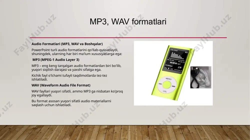 ms power pointda ovoz va video lavhalarga ishlov berish - Page 5