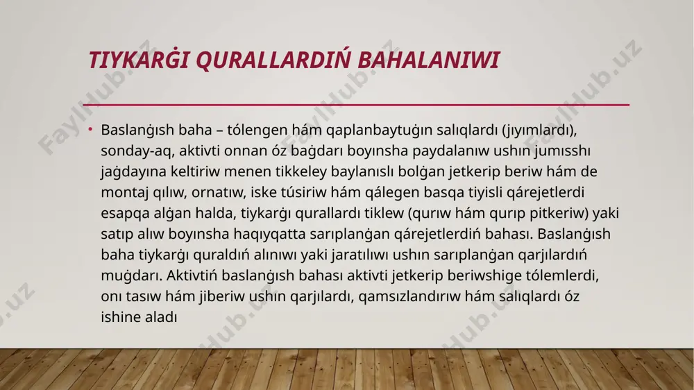 tiykarġı qurallar kiris etiw esabi - Page 5