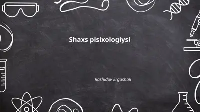 shaxs pisixologiysi — PPTX
