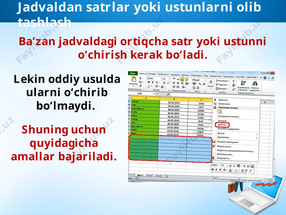 jadvallar ustida amallar 6-sinf - Page 3